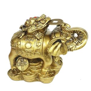 Feng Shui Elephant with Money Frog