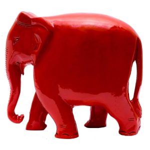 Red Elephant Statue