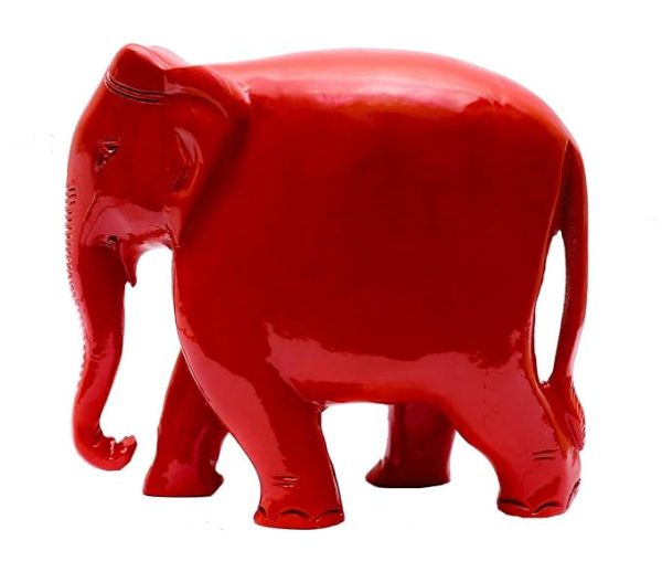 Red Elephant Statue