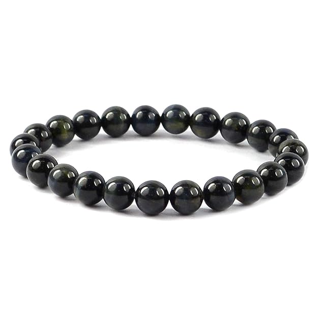 Blue Tiger Eye Crystal Beads Bracelet