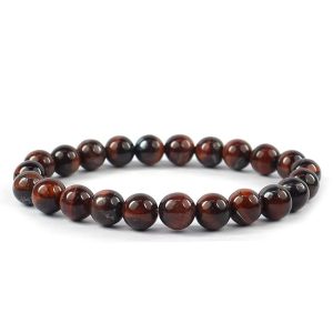Red Tiger Eye Crystal Beads Bracelet