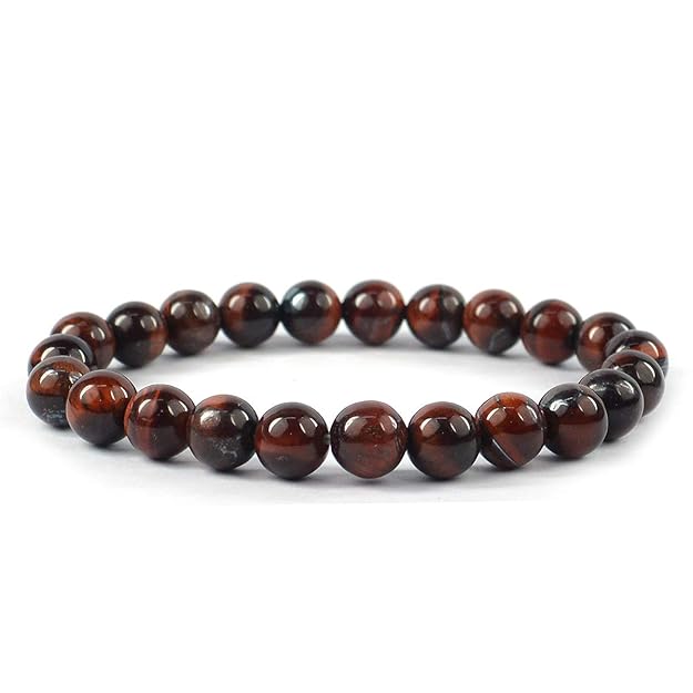 Red Tiger Eye Crystal Beads Bracelet